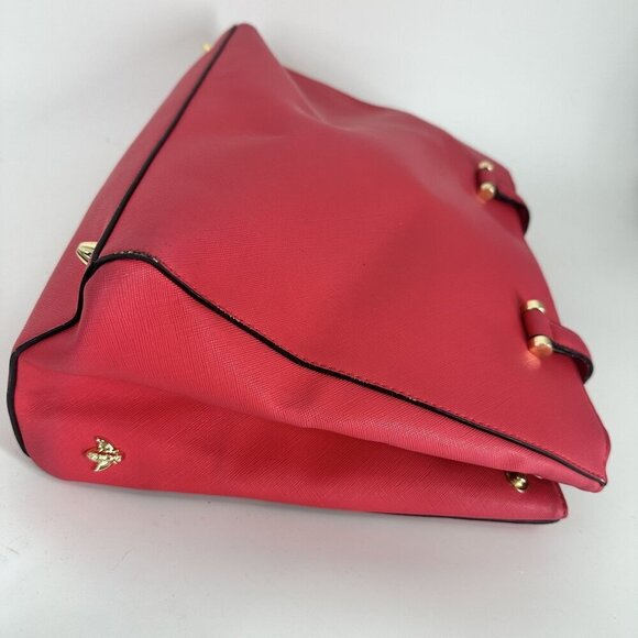 Christian Siriano pink Structured Tote Bag With Gold Accents & Double Straps - Picture 10 of 11